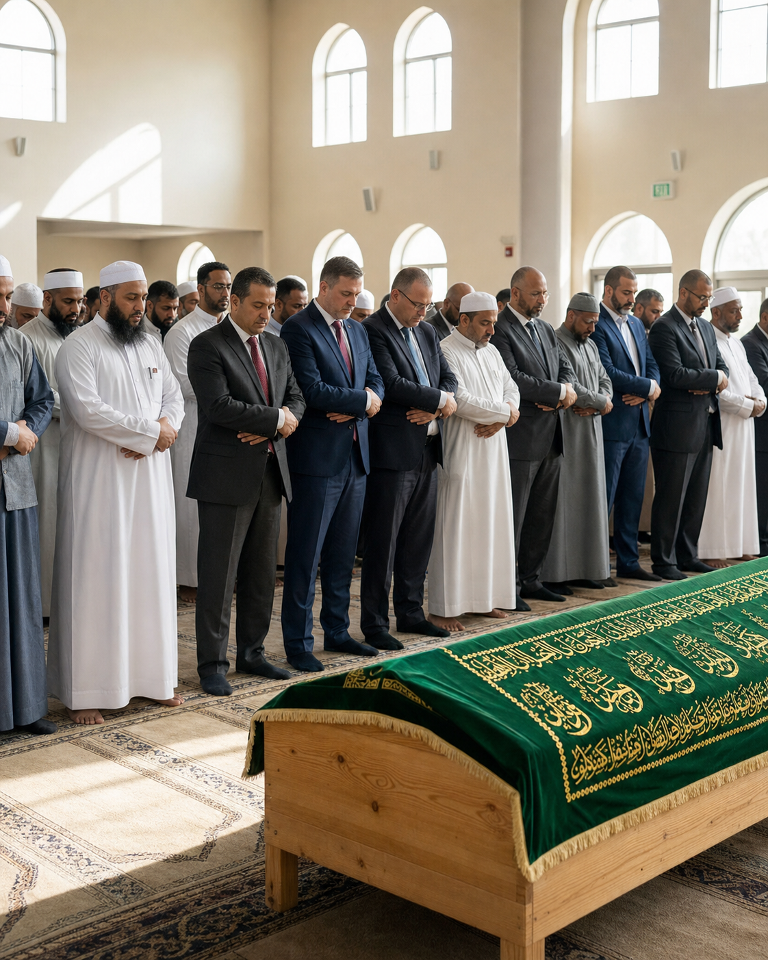 Community gathered for Janaza prayer